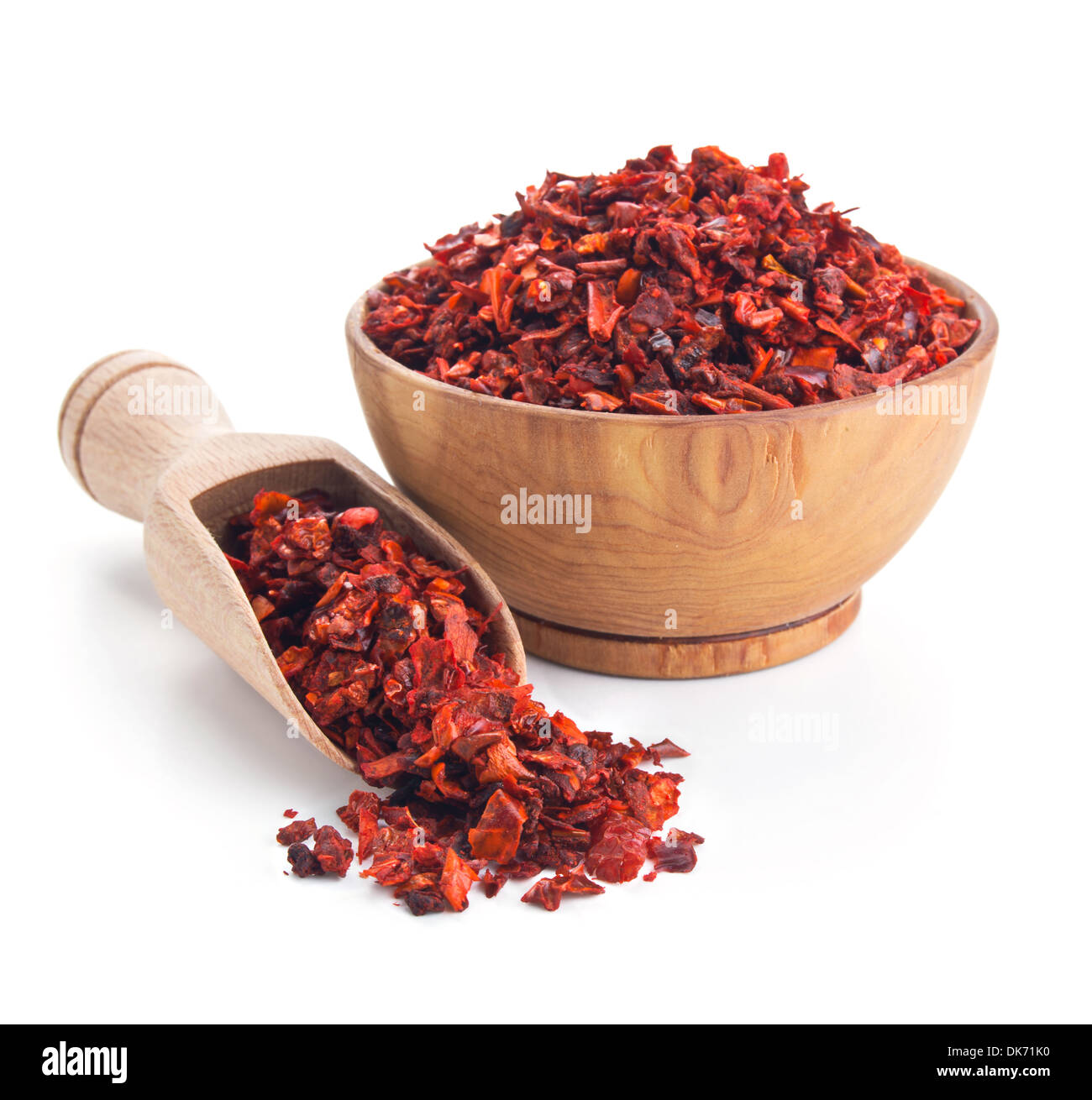red dried paprika isolated on white background Stock Photo