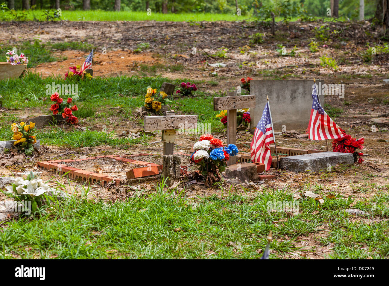 Grave markers and monuments in memory of special pets at the Key