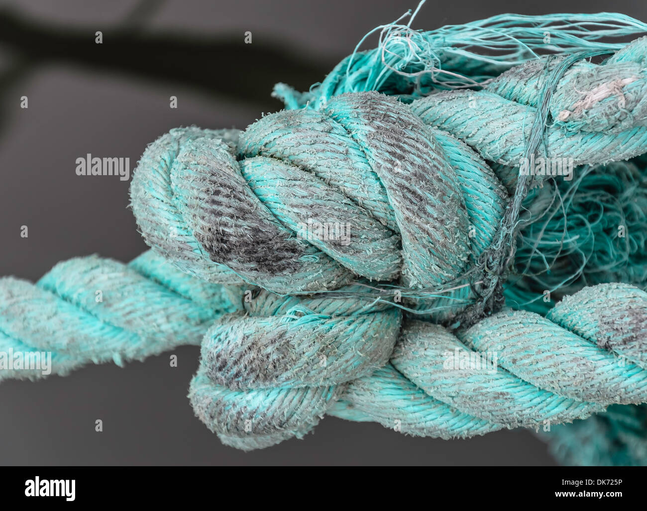 Rope knotted Stock Photo