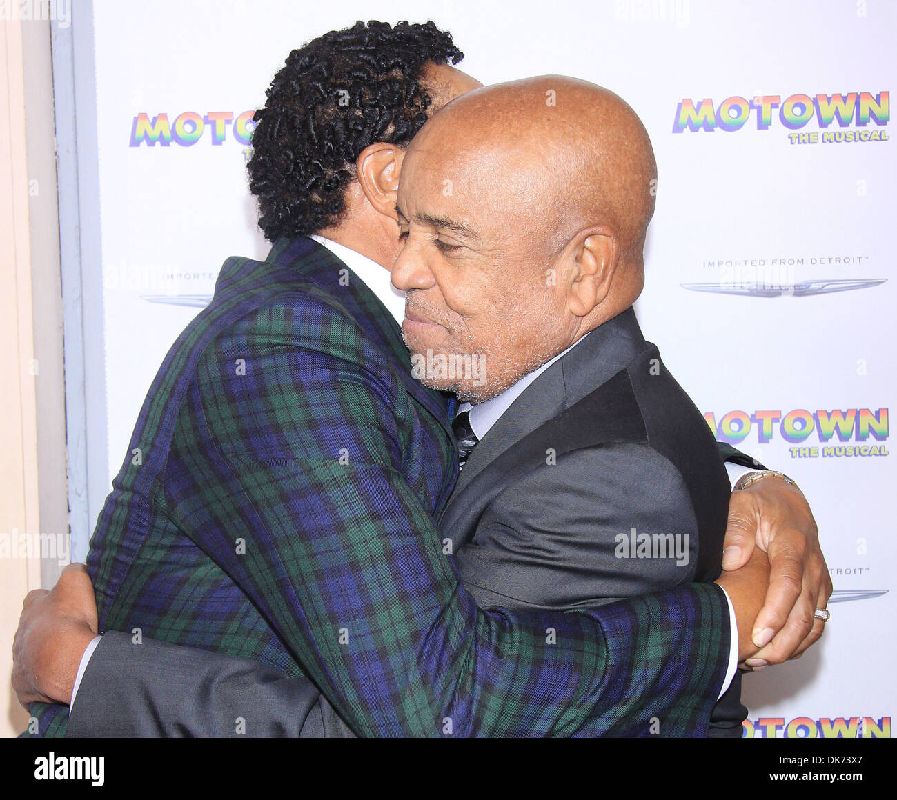 Smokey Robinson and Berry Gordy Jr Launch of ‘Motown: Musical’ held at Nederlander Theatre – Arrivals New York City USA – Stock Photo