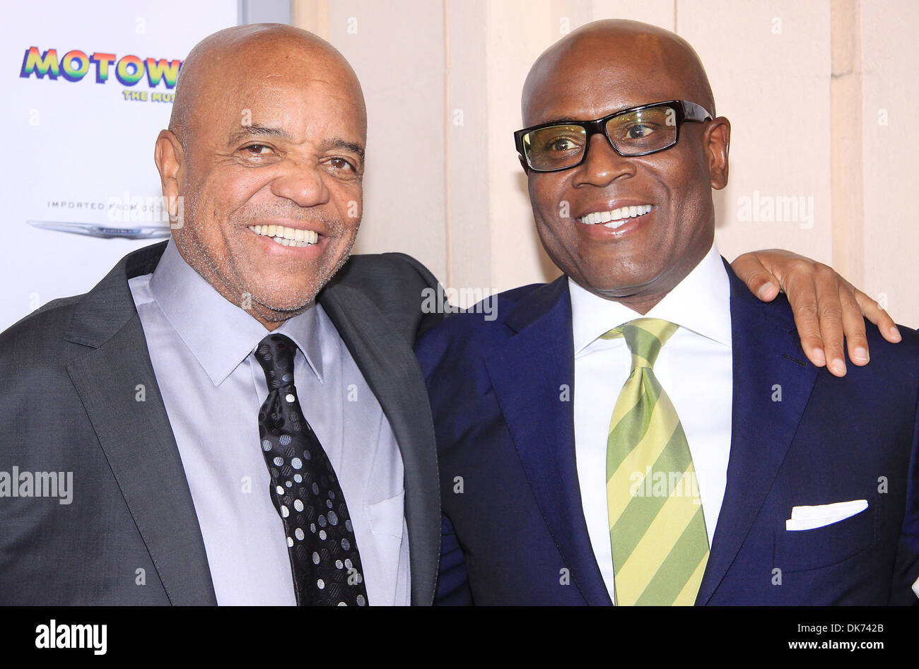 Berry Gordy Jr and L.A Reid Launch of ‘Motown: Musical’ held at Nederlander Theatre – Arrivals New York City USA – 27.09.12 Stock Photo