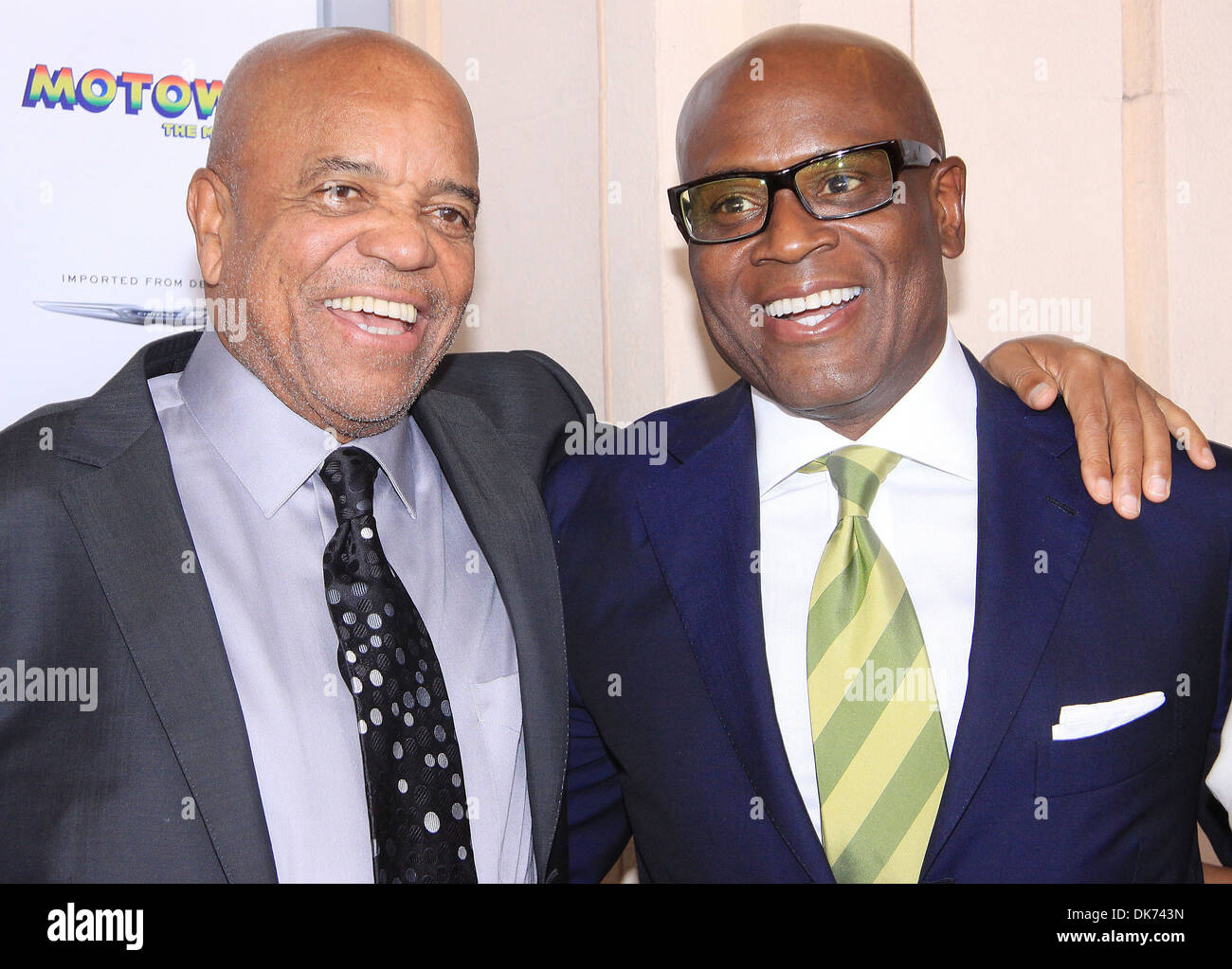 Berry Gordy Jr and L.A Reid Launch of ‘Motown: Musical’ held at Nederlander Theatre – Arrivals New York City USA – 27.09.12 Stock Photo