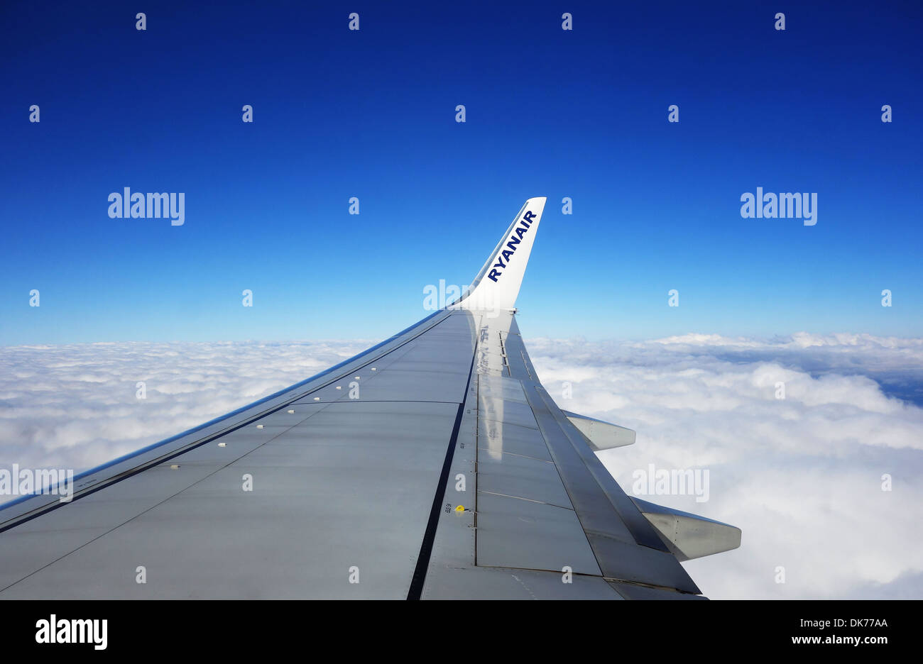 Ryanair, Ryanair plane, showing Ryanair name on wing Stock Photo Alamy