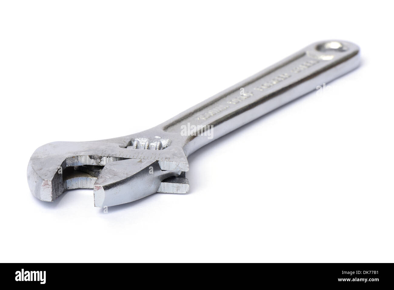 Adjustable wrench isolated on white background Stock Photo