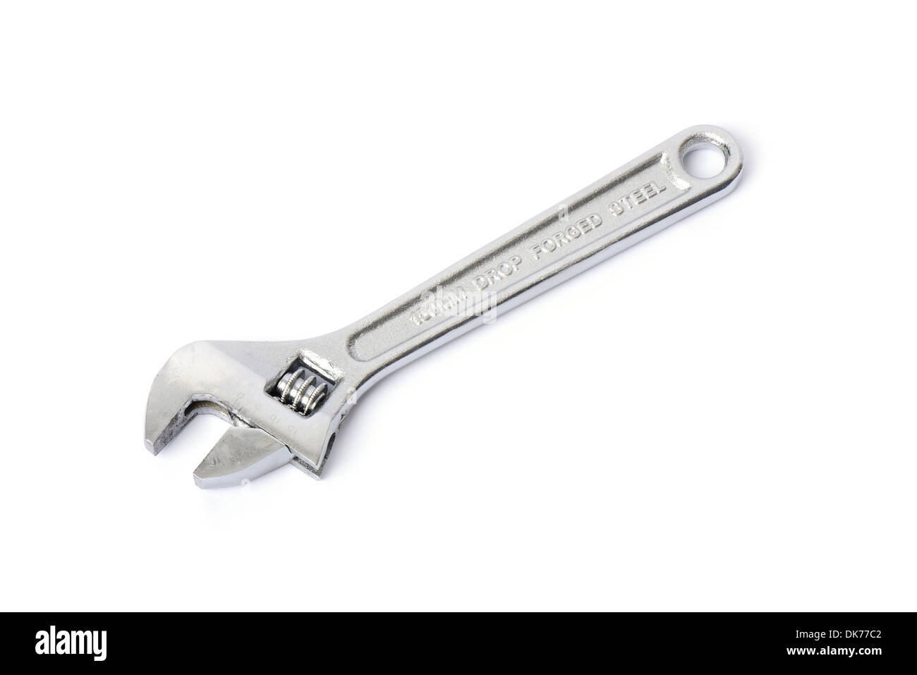 Adjustable wrench isolated on white background Stock Photo