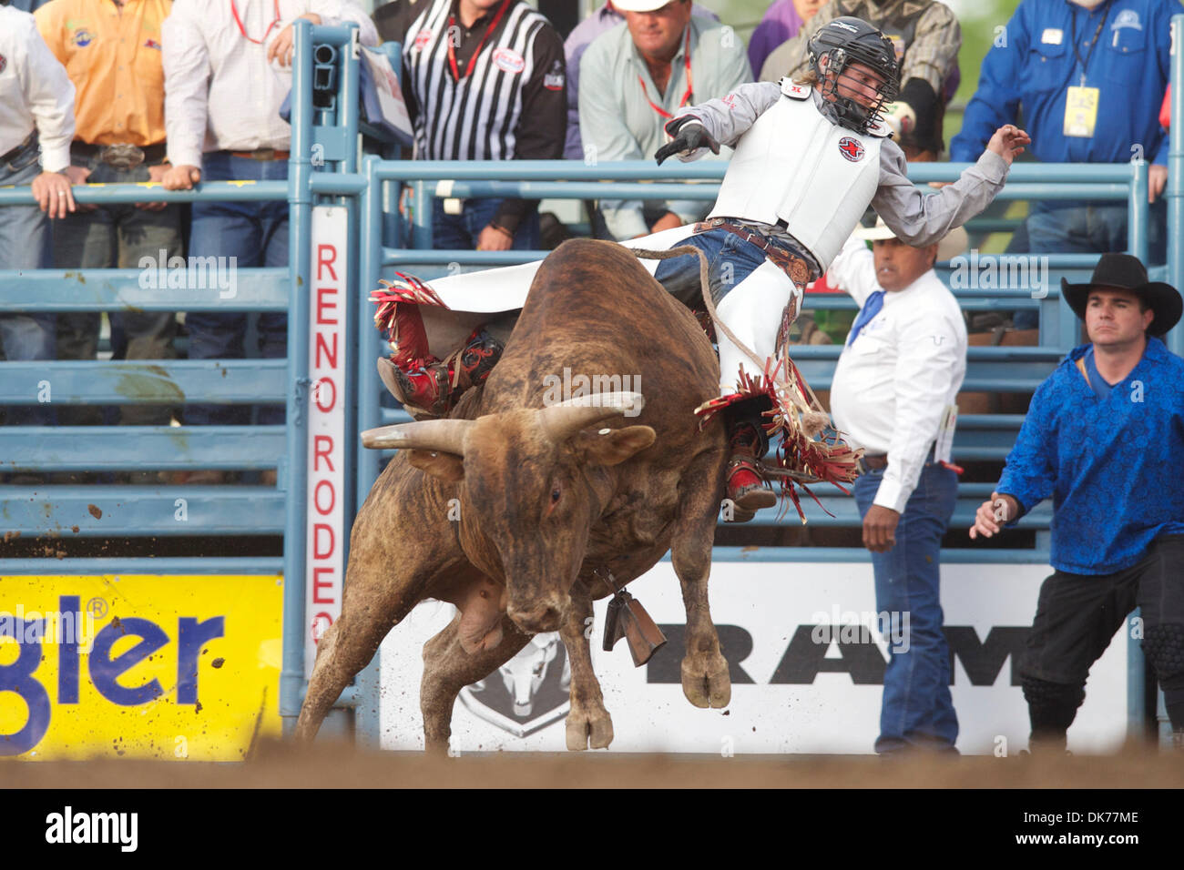 June 16, 2011 - Reno, Nevada, U.S - Bobby Welsh of Gillette, WY gets ...