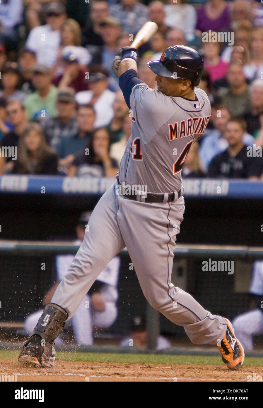 June 17, 2011 - Denver, Colorado, U.S. - MLB Baseball - Colorado Rockies  rookie outfielder CHARLIE BLACKMON hits during