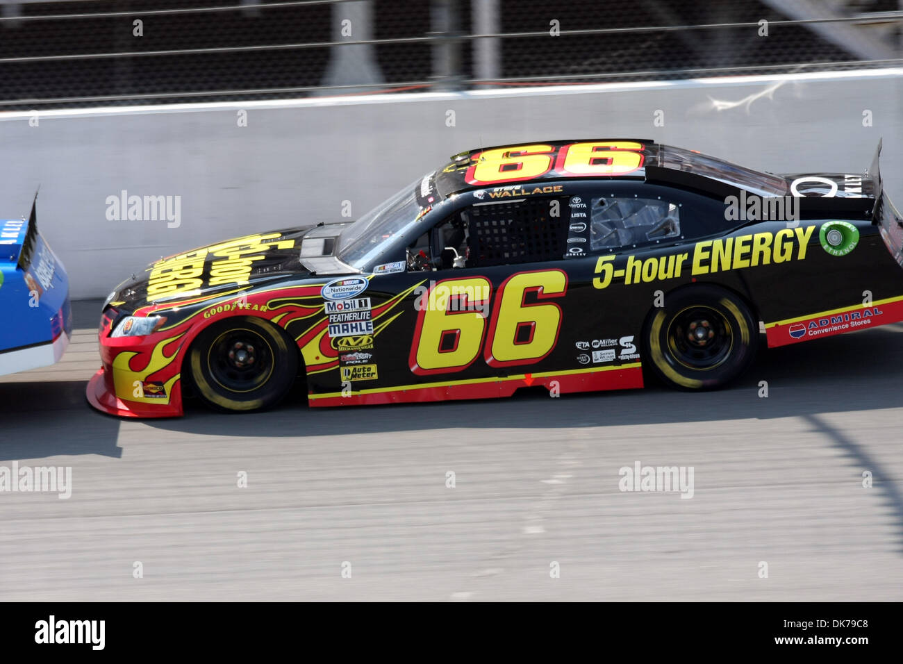 June 18, 2011 - Brooklyn, Michigan, U.S - Steve Wallace (#66) drafts off the car ahead of him. (Credit Image: © Alan Ashley/Southcreek Global/ZUMAPRESS.com) Stock Photo