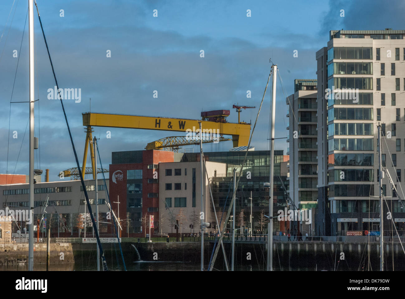 Belfast Harbour Marina Stock Photo