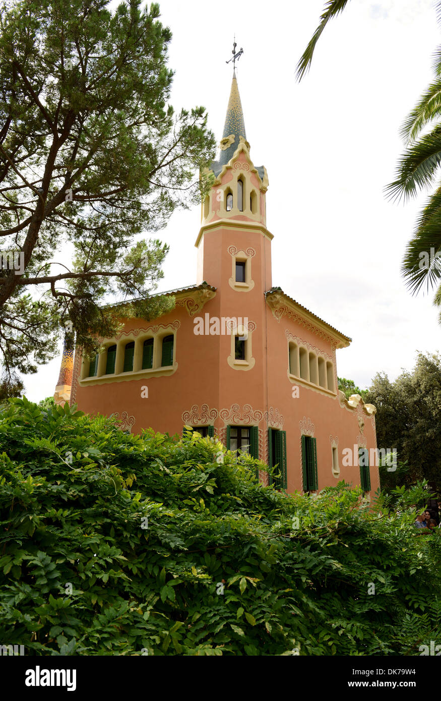 Casa Museu Gaudi in Parc Guell, the home and museum dedicated to Antoni Gaudi, Barcelona, Spain Stock Photo