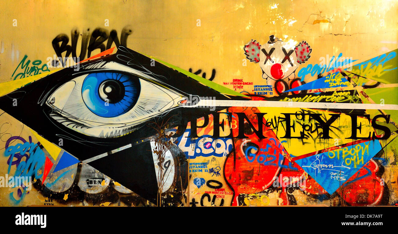 Graffiti painted illegally on public wall Stock Photo Alamy