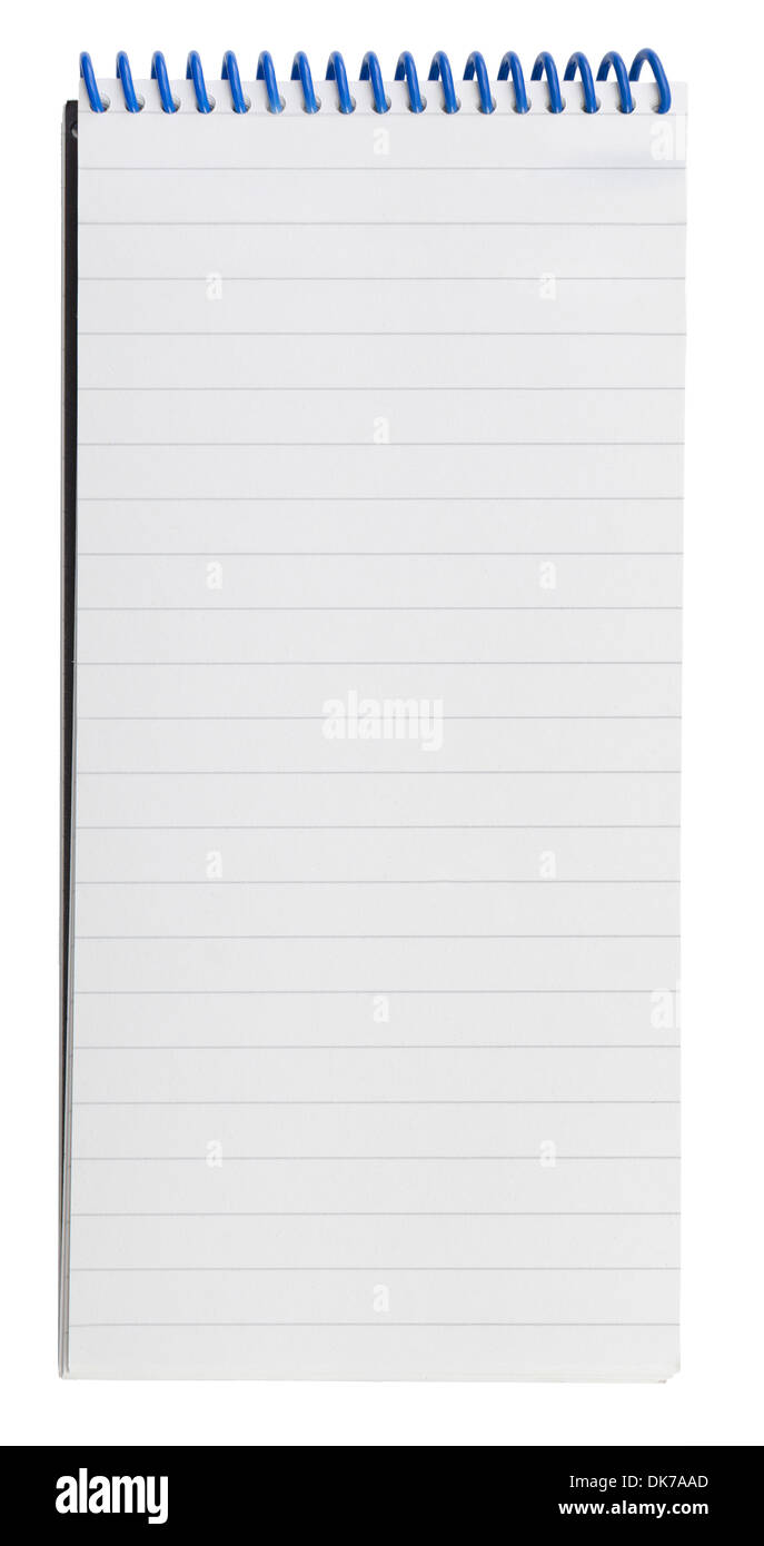 Closeup of a blank isolated notepad Stock Photo