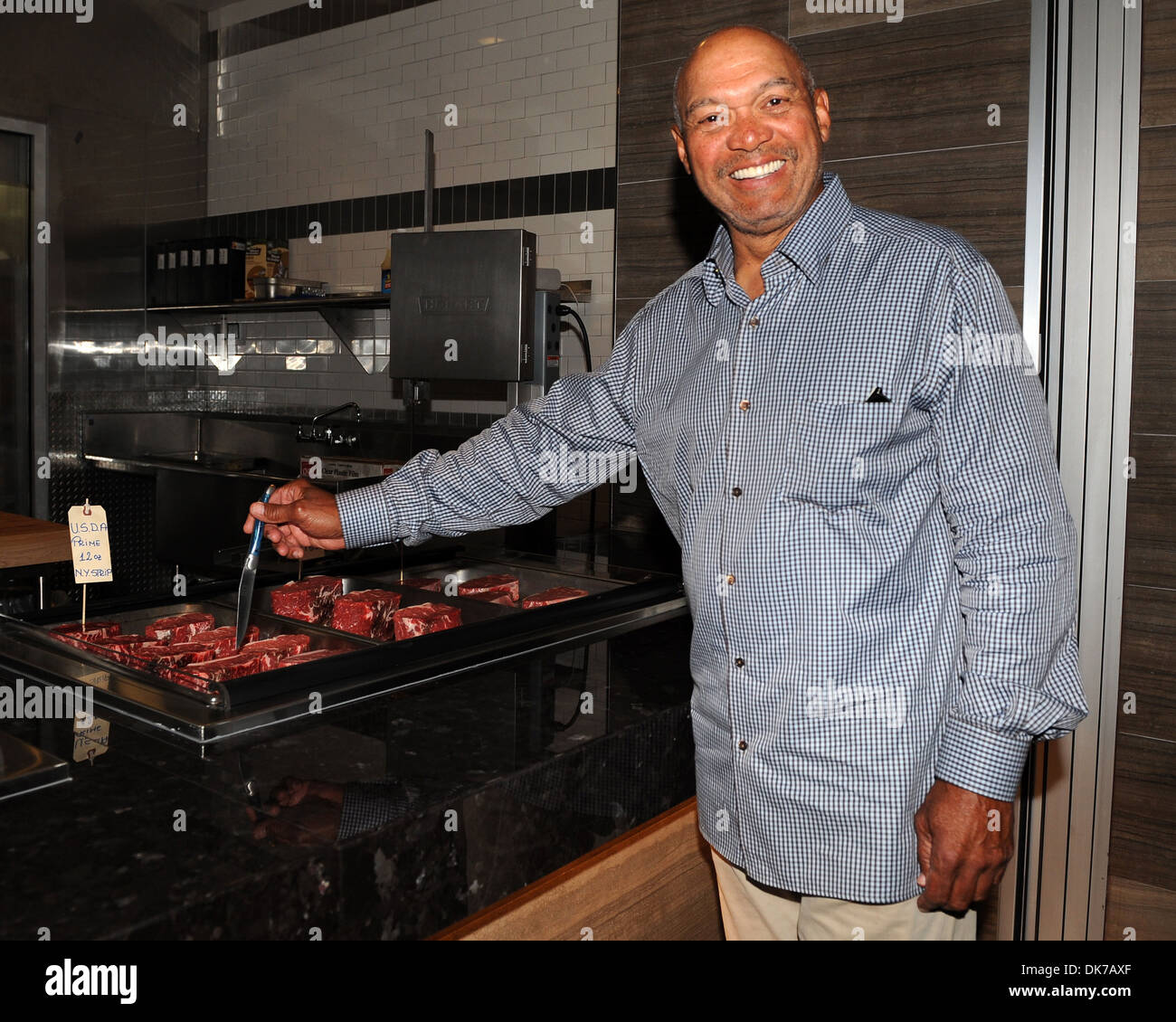 Former New York Yankees Star Reggie Jackson appears at NYY Steak restaurant at Seminole Coconut Creek Casino Coconut Creek Stock Photo