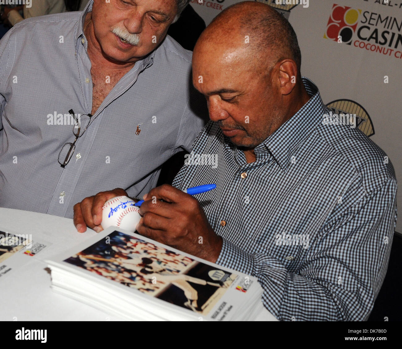 Former New York Yankees Star Reggie Jackson appears at NYY Steak restaurant  at Seminole Coconut Creek Casino Coconut Creek Stock Photo - Alamy