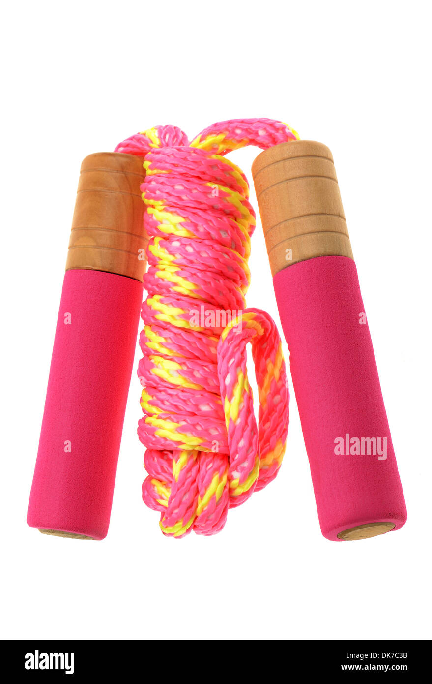 Skipping rope on white background, skipping rope Stock Photo