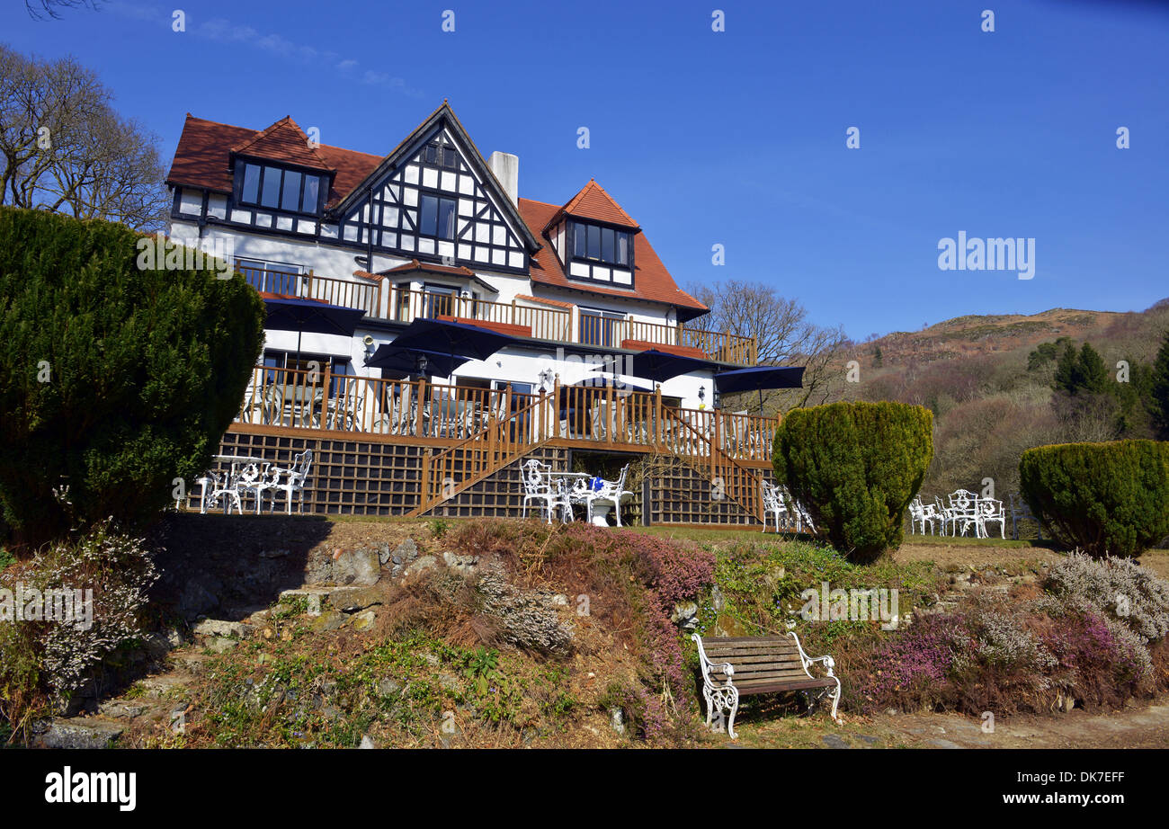 Riverside Hotel at Betws y Coed, North Wales Stock Photo