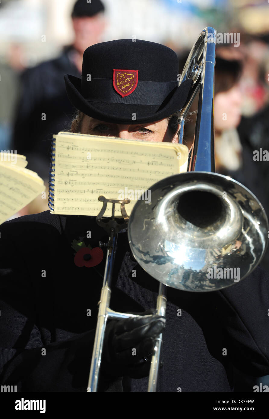 Salvation Army band musician, Salvation Army band, UK Stock Photo