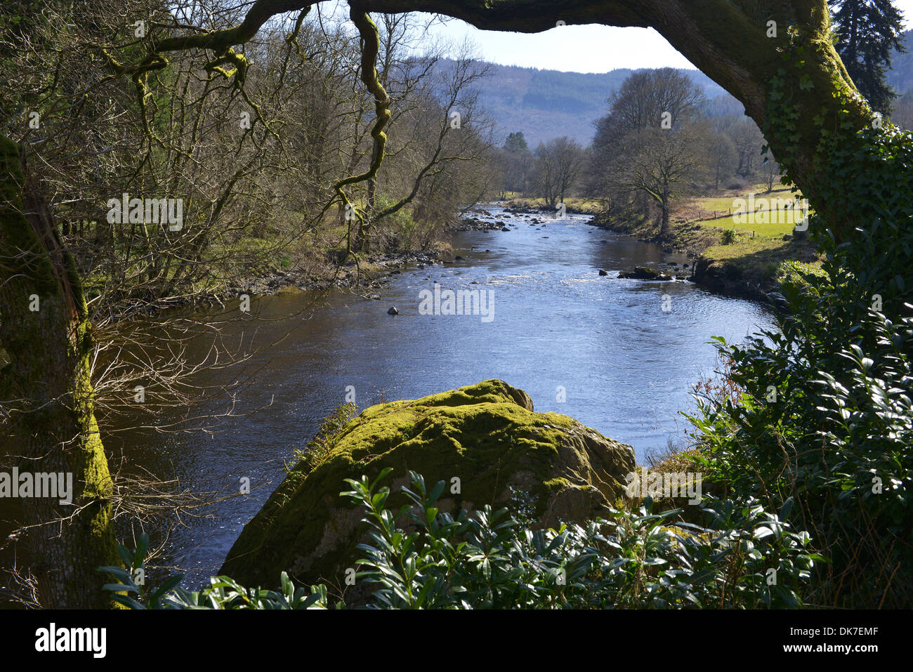 River Conwy at Betws-y-Coed North Wales, UK Stock Photo