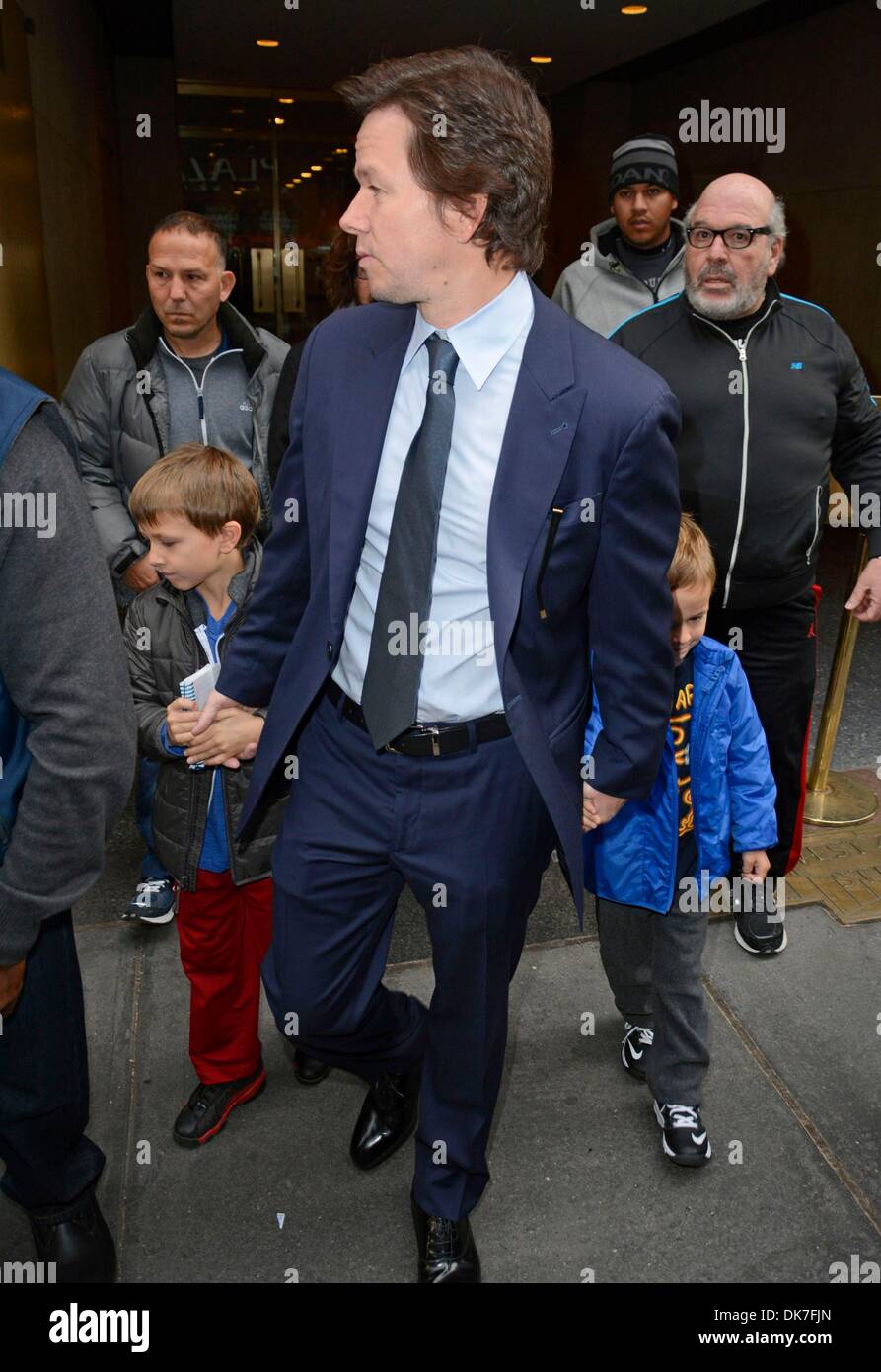 New York, NY, USA. 3rd Dec, 2013. Mark Wahlberg, sons Michael Wahlberg, Brendan Joseph Wahlberg at Today Show out and about for Celebrity Candids - TUE, New York, NY December 3, 2013. Credit:  Derek Storm/Everett Collection/Alamy Live News Stock Photo