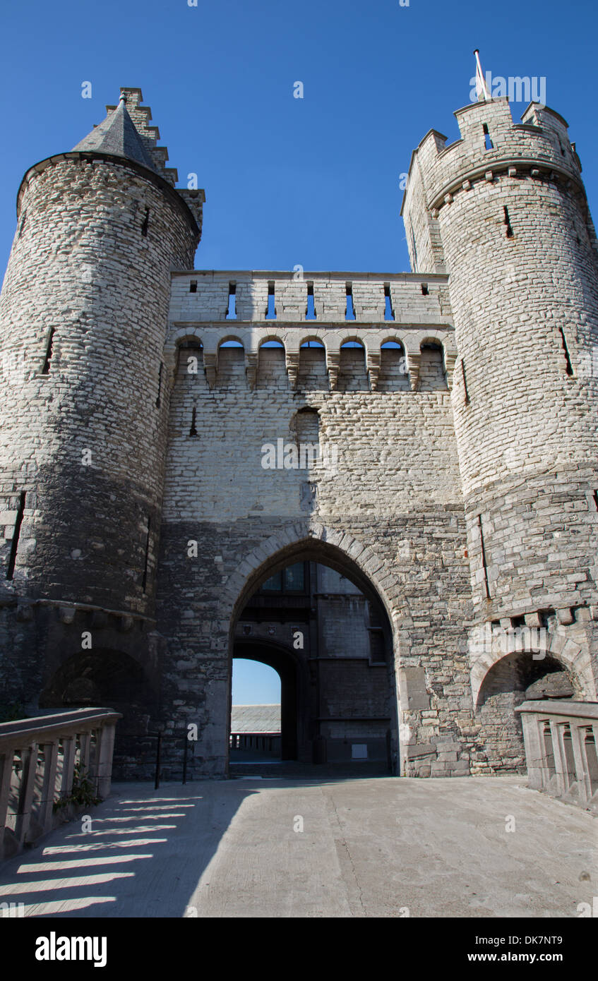 Antwerp - Steen castle Stock Photo