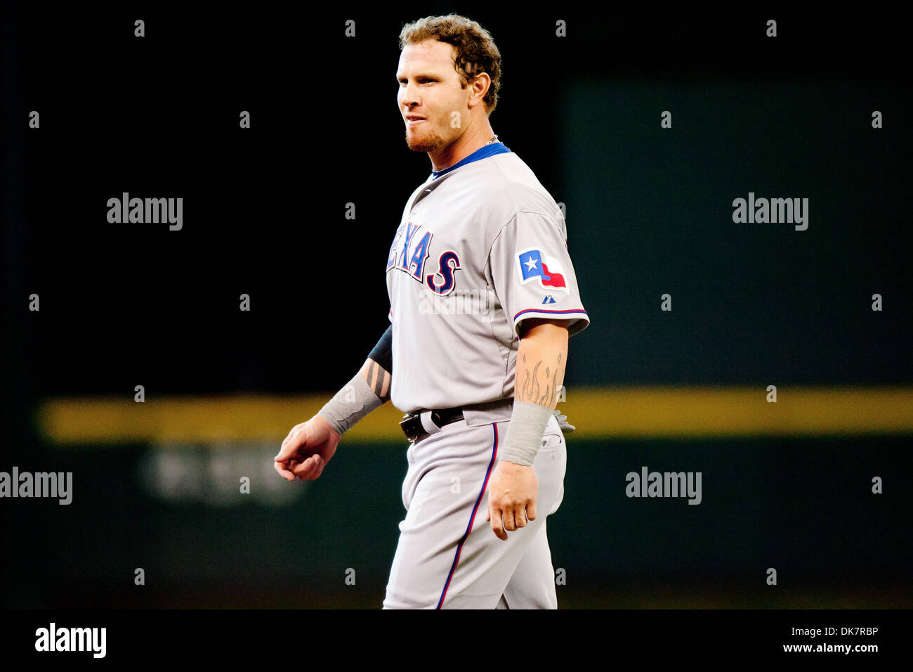 June 28, 2011 - Houston, Texas, U.S - Texas Ranger Outfielder Josh Hamilton  (32) on the field. Texas Rangers beat the Houston Astros 7 - 3 at Minute  Maid Park in Houston