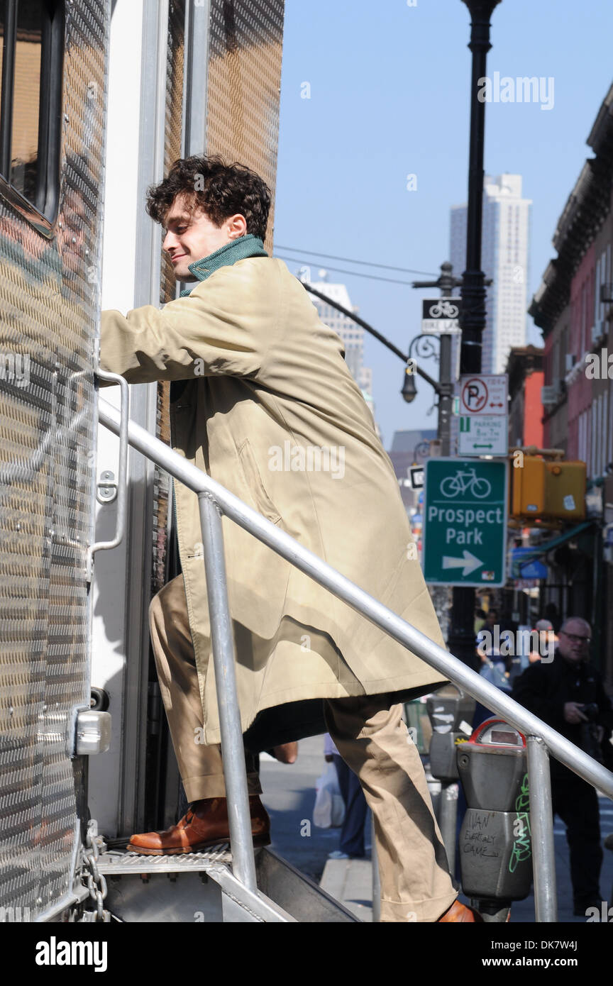 Daniel Radcliffe Address Daniel Radcliffe on set of 'Kill Your Darlings' in Manhattan New York ...