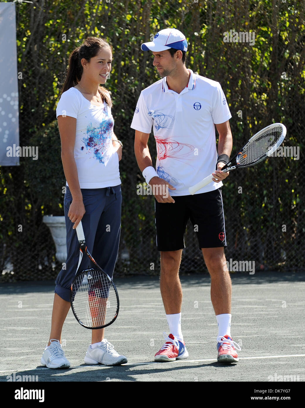 Ana Ivanovic and Novak Djokovic Tony Bennett's All-Star Tennis Event at  Cliff Drysdale Tennis Center Ritz Carlton Key Biscayne Stock Photo - Alamy