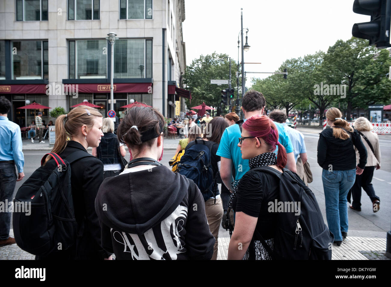 People walking street berlin hi-res stock photography and images - Alamy