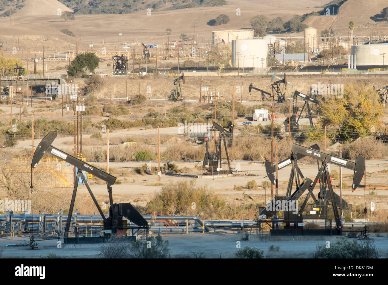 United States, California, San Ardo oil field Stock Photo