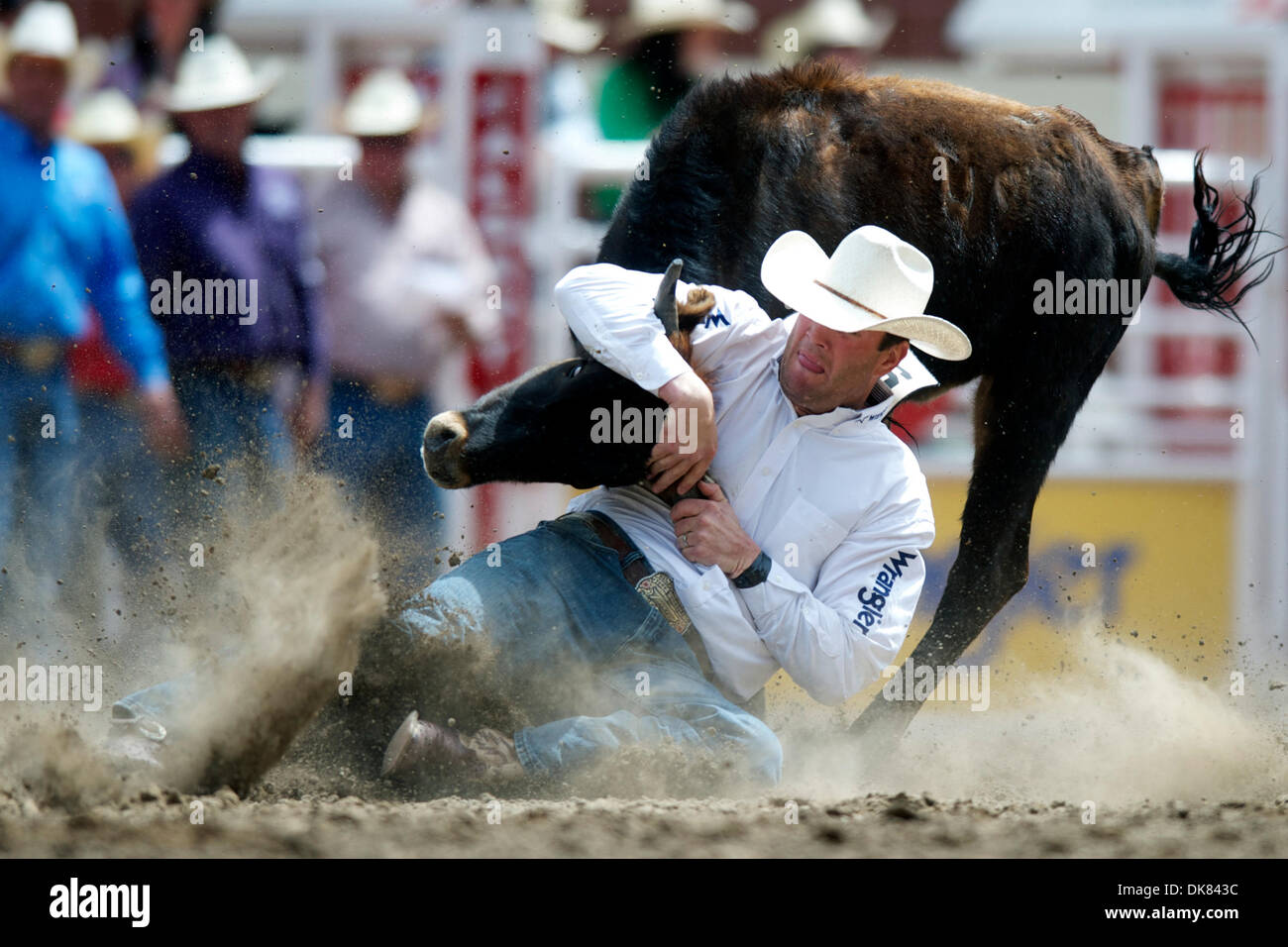 July 9, 2011 Calgary, Alberta, Canada Steer wrestler Dane Hanna of