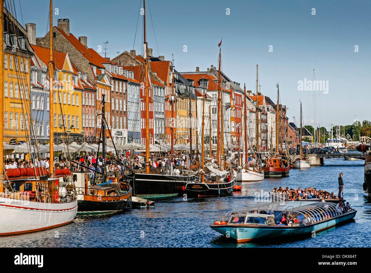 Nyhavn, Copenhagen, Denmark. Stock Photo