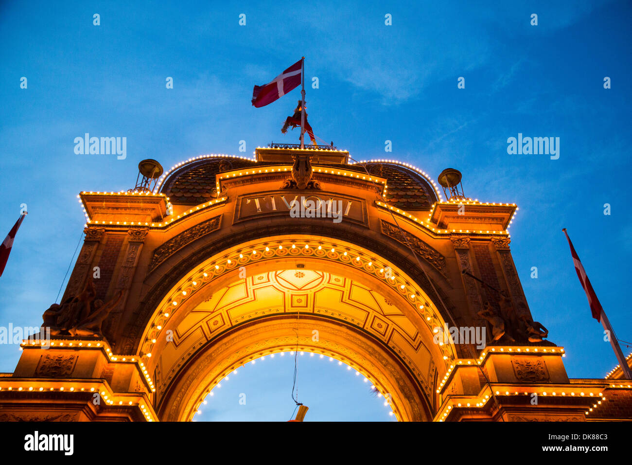The entrance to Tivoli, Copenhagen, Denmark Stock Photo Alamy