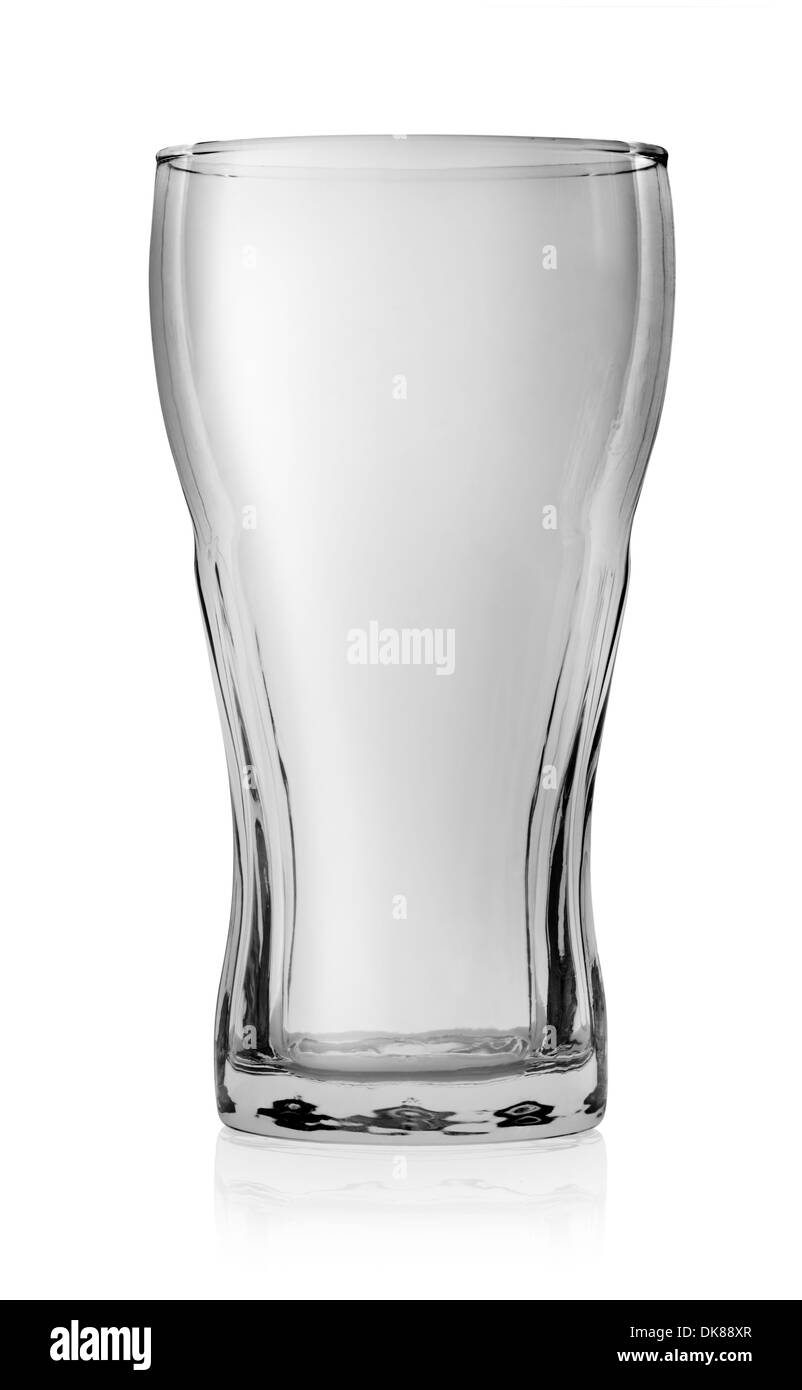 Empty glass for cola isolated on a white background Stock Photo - Alamy