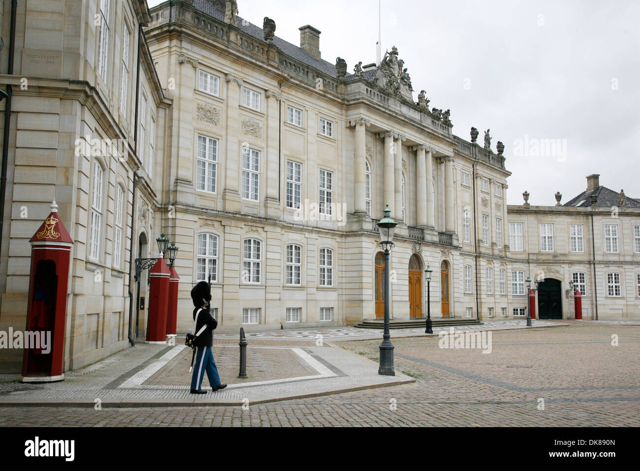 Amalienborg royal palace, Copenhagen, Denmark. Stock Photo
