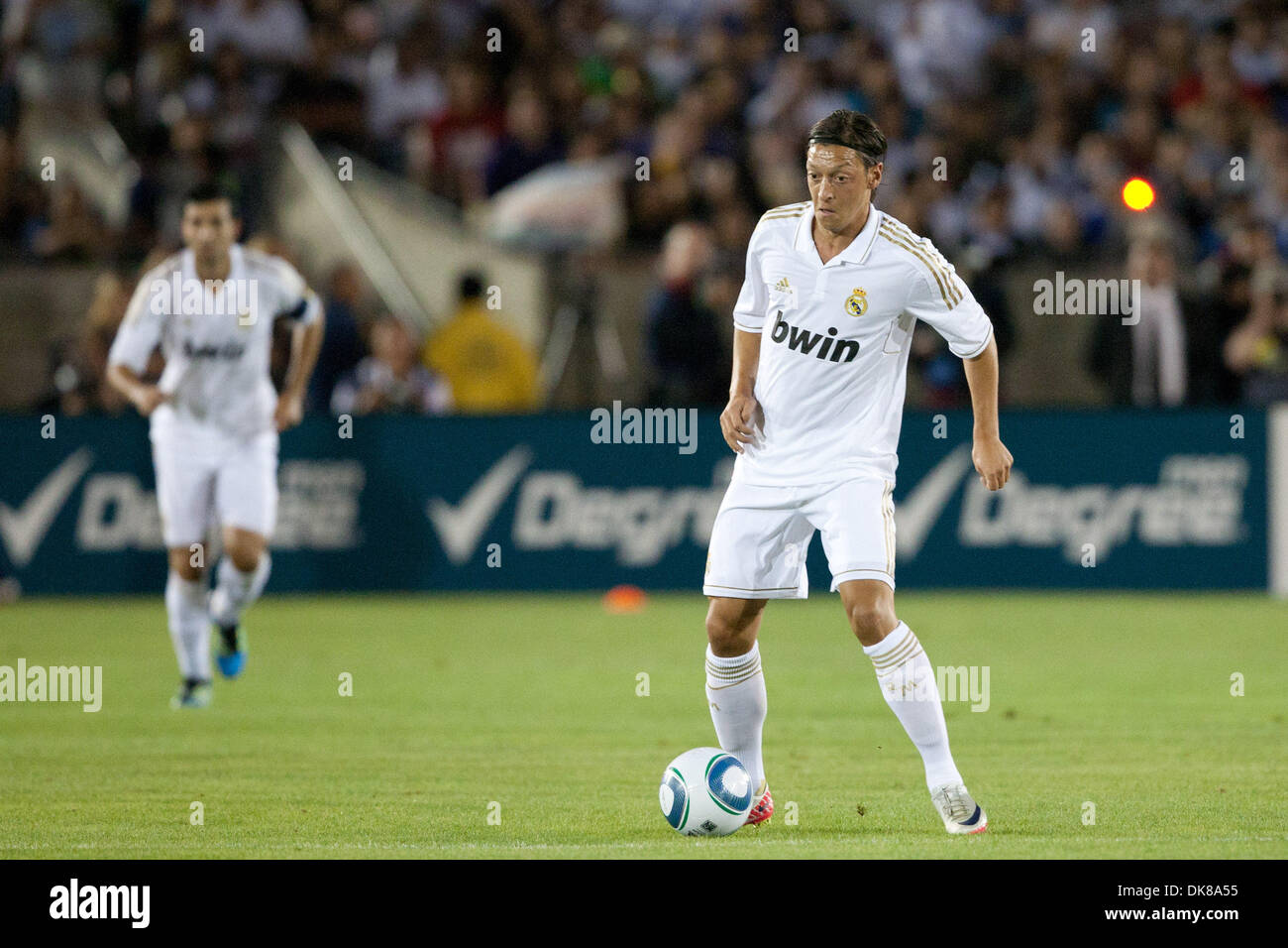 July 16, 2011 - Los Angeles, California, U.S - Real Madrid C.F. midfielder Mesut Ozil #23 in action during the World Football Challenge game between La Liga powerhouse Real Madrid and the Los Angeles Galaxy at the Los Angeles Memorial Coliseum. Real Madrid went on to defeat the Galaxy with a final score of 4-1. (Credit Image: © Brandon Parry/Southcreek Global/ZUMAPRESS.com) Stock Photo