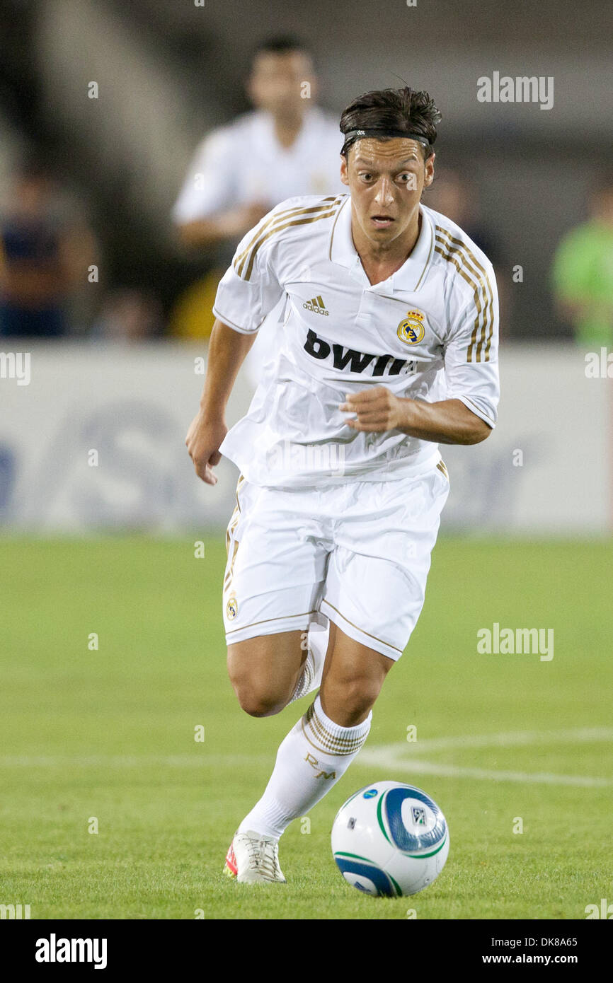 July 16, 2011 - Los Angeles, California, U.S - Real Madrid C.F. midfielder Mesut Ozil #23 in action during the World Football Challenge game between La Liga powerhouse Real Madrid and the Los Angeles Galaxy at the Los Angeles Memorial Coliseum. Real Madrid went on to defeat the Galaxy with a final score of 4-1. (Credit Image: © Brandon Parry/Southcreek Global/ZUMAPRESS.com) Stock Photo