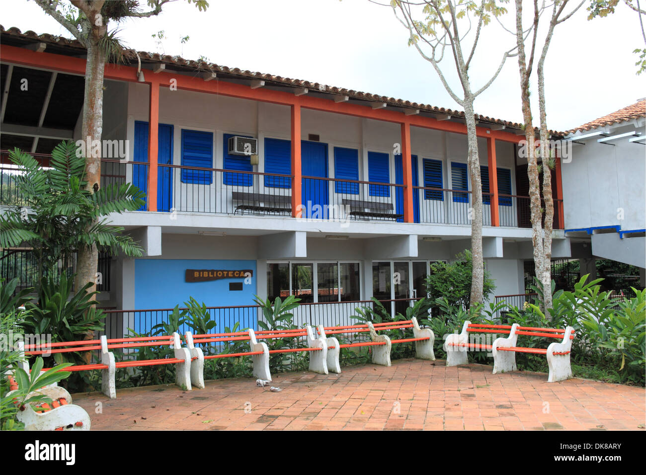 Library of Las Terrazas eco-community, Artemisa province, Cuba, Caribbean Sea, Central America Stock Photo