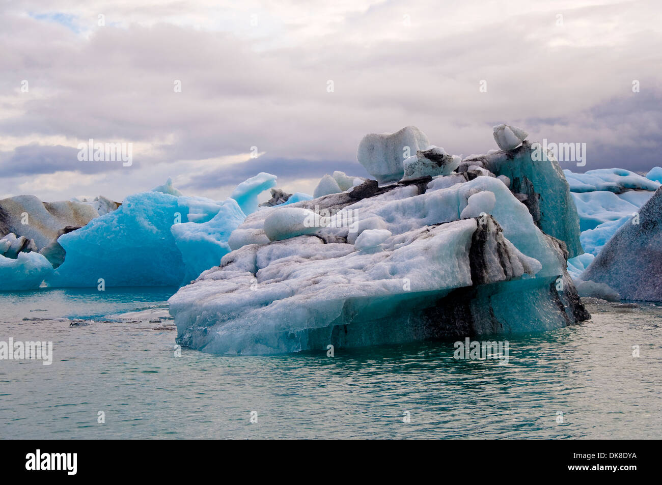 Icebergs, Jokulsarlon Lagoon, Skaftafell, Iceland Stock Photo