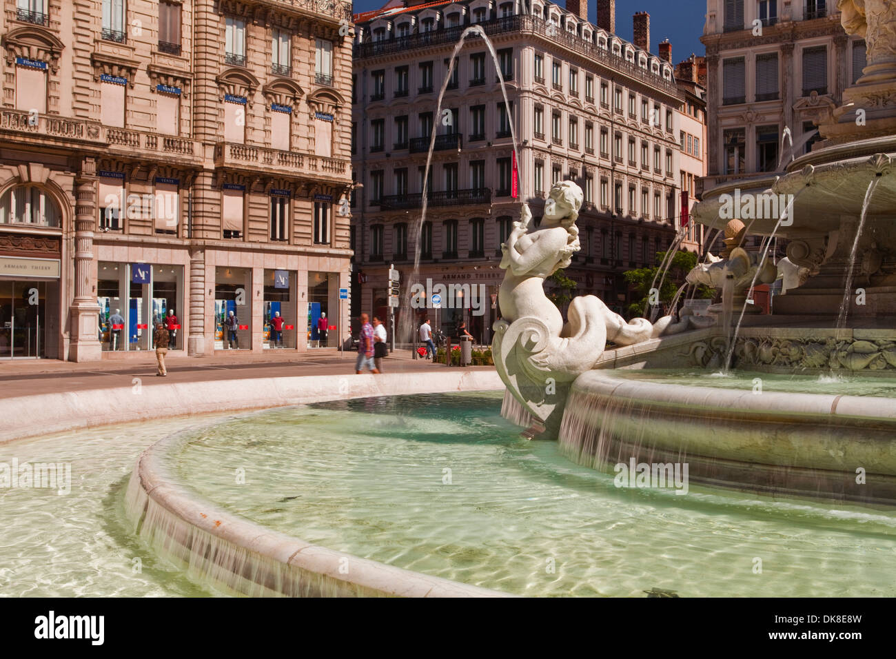 Place des Jacobins in the city of Lyon. Stock Photo