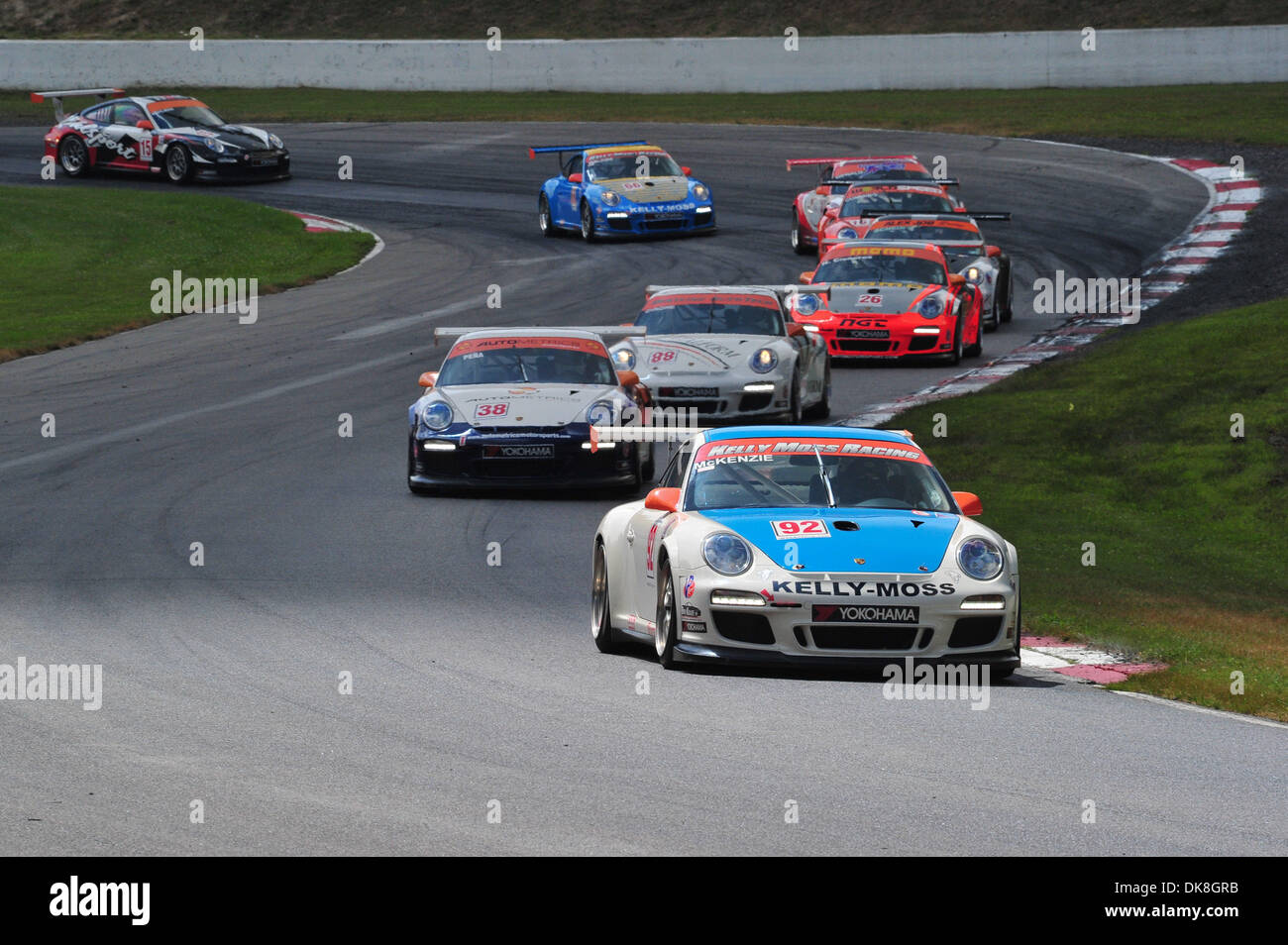 July 23, 2011 - Bowmanville, Ontario, Canada - Tim McKenzie driver of #92 Kathy Moss Motorsports would be the winner in the Platinum 2011 Class in Round 8 of the IMSA GT3 Cup Challenge by Yokohama. (Credit Image: © Keith Hamilton/Southcreek Global/ZUMAPRESS.com) Stock Photo