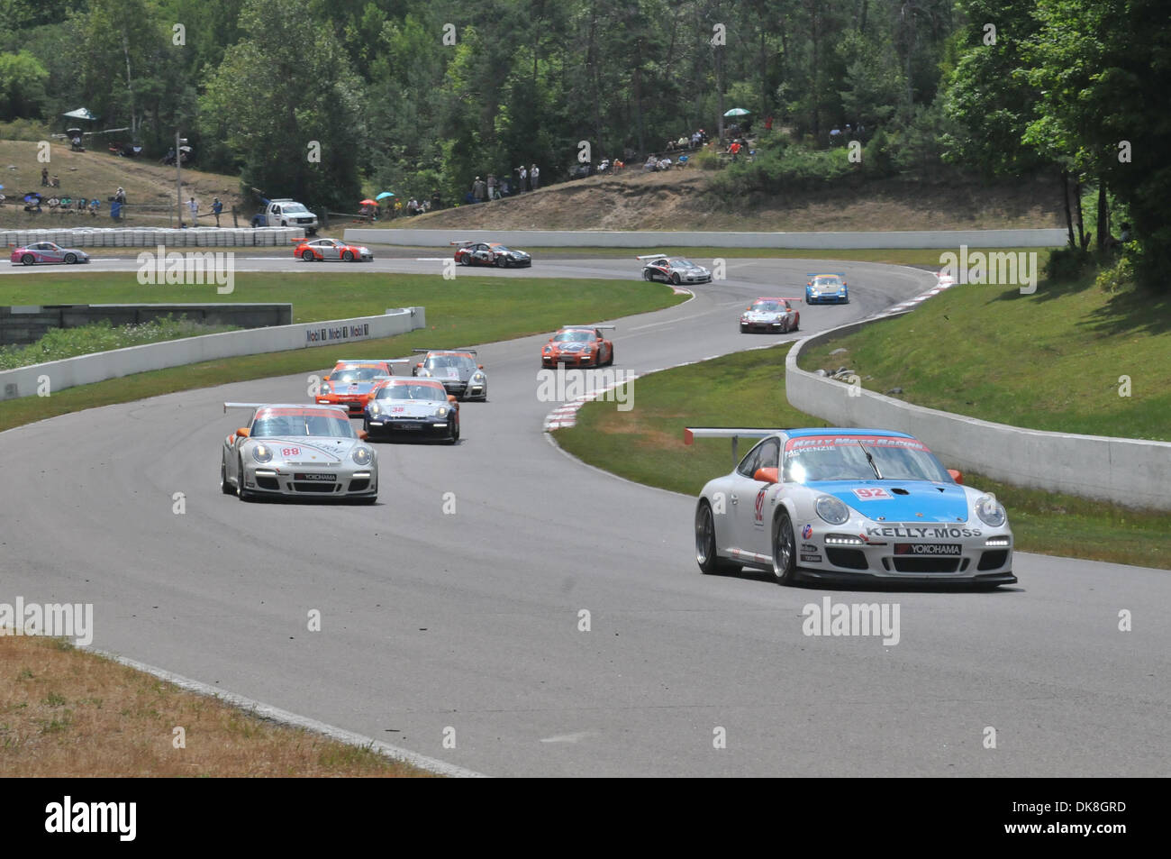 July 23, 2011 - Bowmanville, Ontario, Canada - Tim McKenzie driver of #92 Kathy Moss Motorsports would finish first in the Platinum 2011 Class in Round 8 of the IMSA GT3 Cup Challenge by Yokohama. (Credit Image: © Keith Hamilton/Southcreek Global/ZUMAPRESS.com) Stock Photo