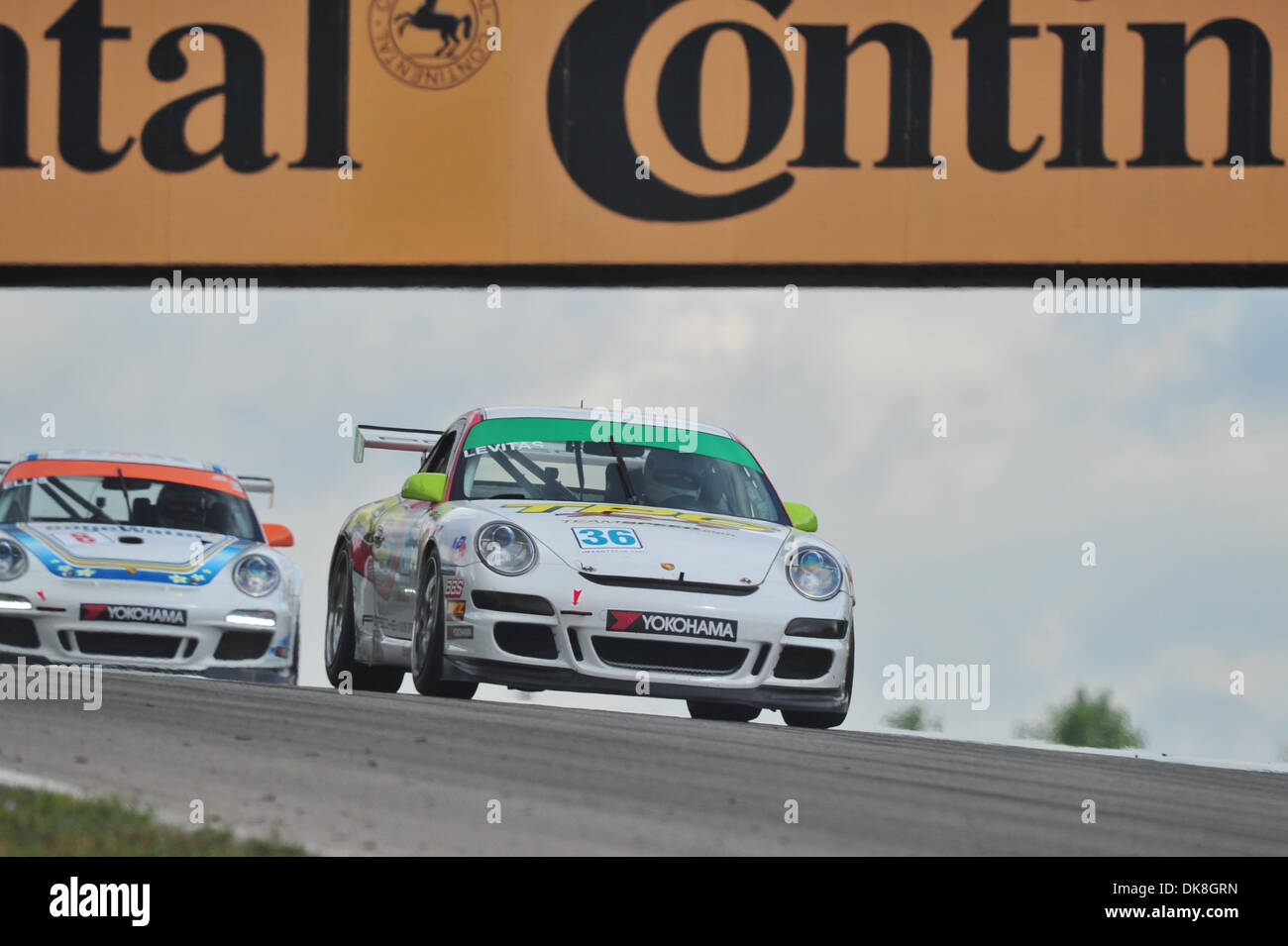 July 23, 2011 - Bowmanville, Ontario, Canada - Michael Levitas driver of #36 TPC Racing.com TPC Racing in the Gold 2009 Class in Round 8 of the IMSA GT3 Cup Challenge by Yokohama. (Credit Image: © Keith Hamilton/Southcreek Global/ZUMAPRESS.com) Stock Photo