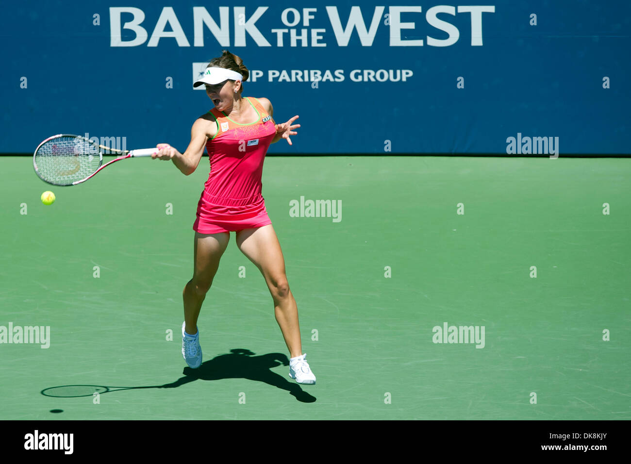 July 26 2011 Stanford California U S Simona Halep Rou Competes During First Round Play At The Bank Of The West Classic At The Taube Family Tennis Center In Stanford Ca