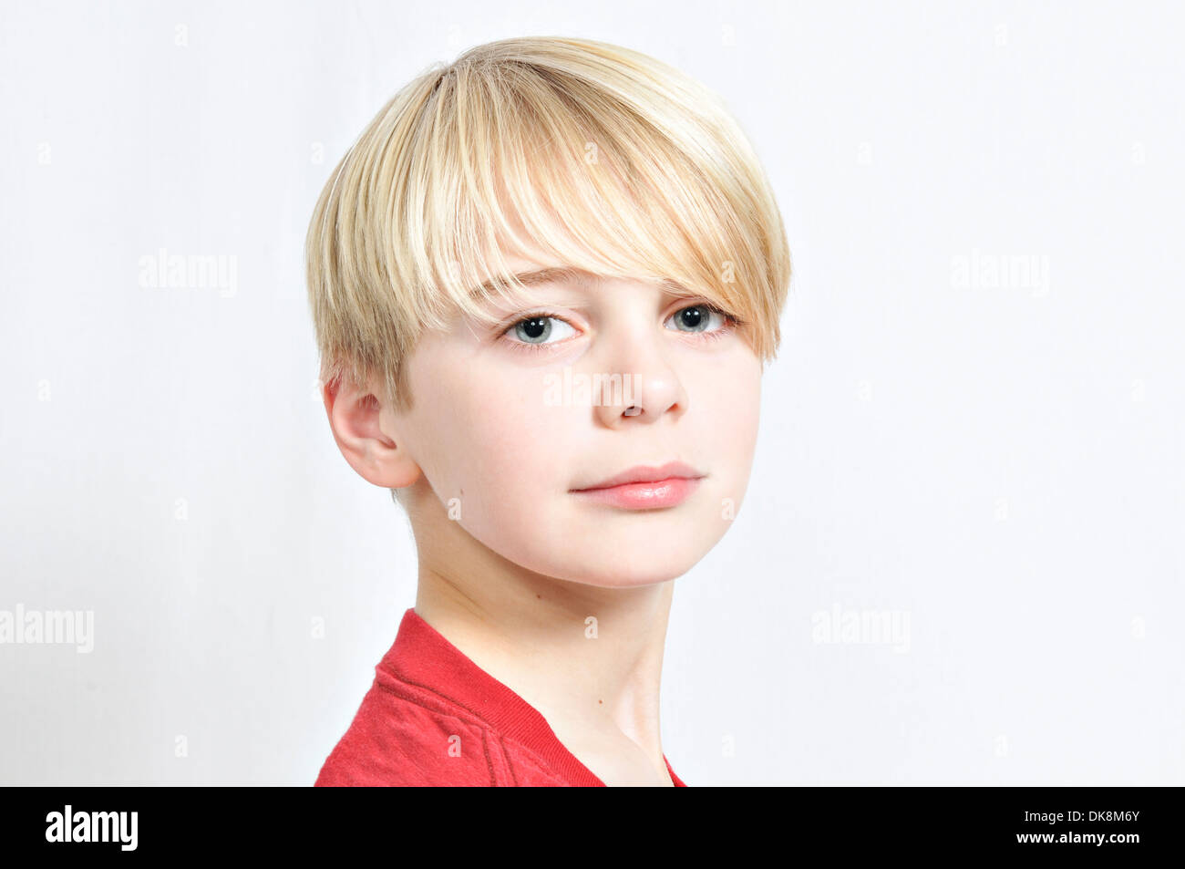 Blonde boy aged 12 13 years hi-res stock photography and images - Alamy