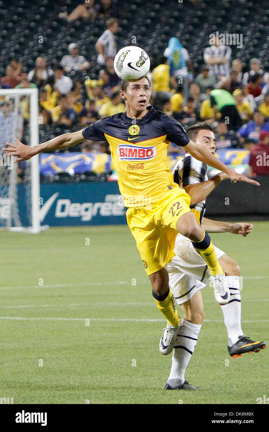 July 26, 2011 - Flushing, New York, UNITED STATES - Club America defenseman Paul Aguilar (22) in soccer action during the first half of the Herbalife World Football Challenge soccer game against Juventus FC of Italy at Citi Field, Flushing, NY. (Credit Image: © Debby Wong/Southcreek Global/ZUMAPRESS.com) Stock Photo