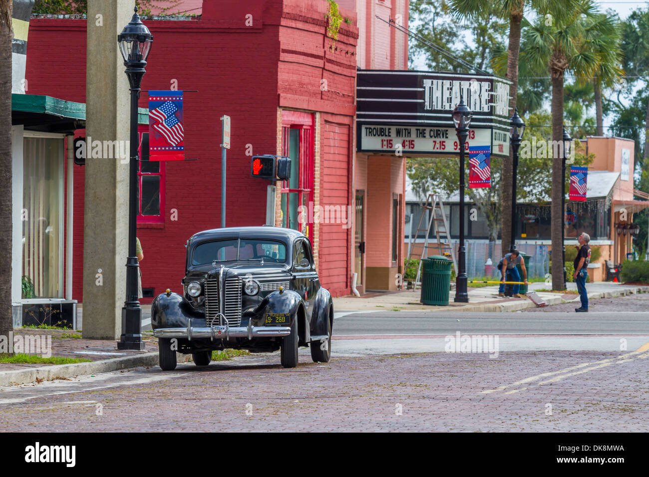 1938 Buick 8 parked near Clay Theatre in historic downtown Green Cove Springs, Florida Stock Photo