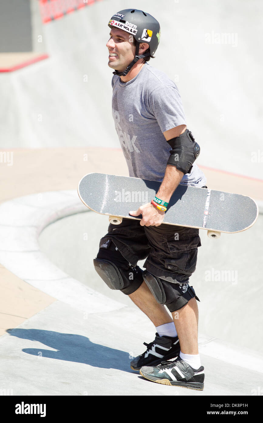 July 28, 2011 - Los Angeles, California, U.S - Andy Macdonald competes in  the Skateboard Park Elimination at Event Deck at L.A. Live in Los Angeles,  California. Macdonald placed 7th in the