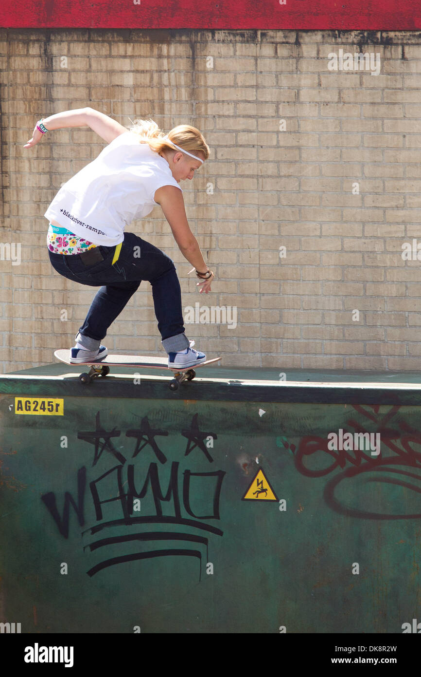 July 29 2011 Los Angeles California U S Candy Jacobs Competes In The Skateboard Street Women S Final