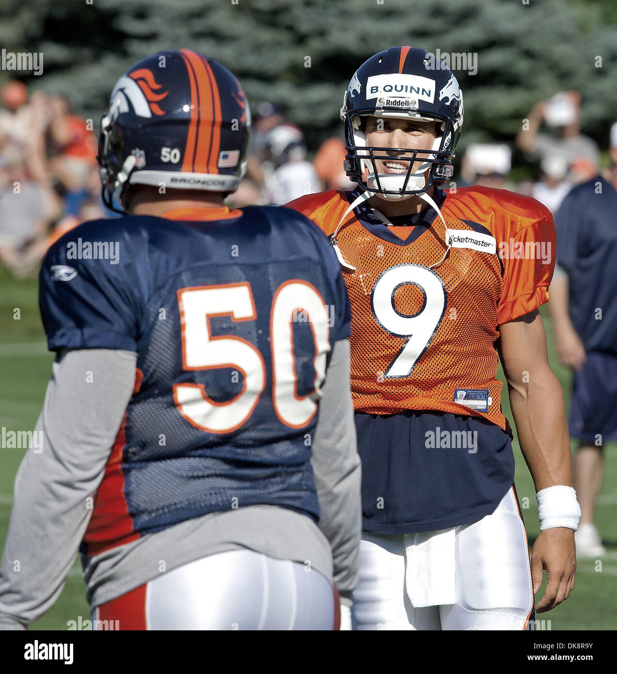 July 30, 2011 - Centennial, Colorado, USA - DT KEVIN VICKERSON enters the  practice field during the Denver