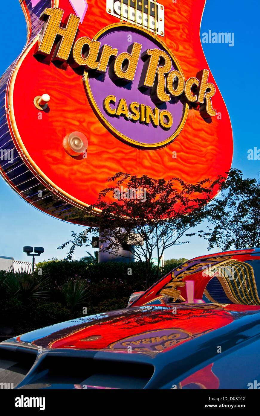 Biloxi's Hard Rock Casino on the Mississippi Gulf Coast. Stock Photo